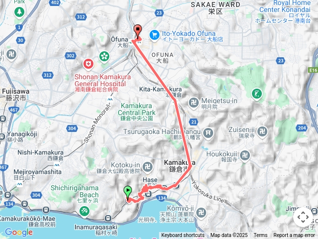 20250429日本三刷/鎌倉半天散策：極樂寺站-極樂寺-極樂寺坂切通-成就院-力餅家-御靈神社、御靈小路-長谷寺-由比濱站搭電車回大船（獨行）