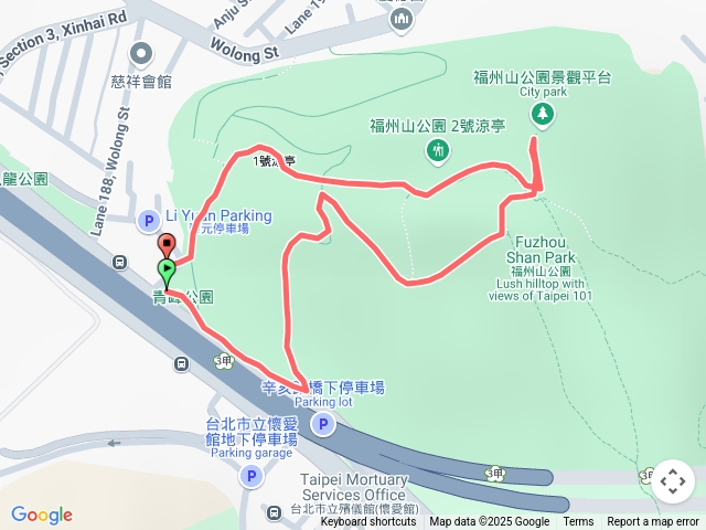 福州山步道(青峰公園斜坡上、階梯下O型)