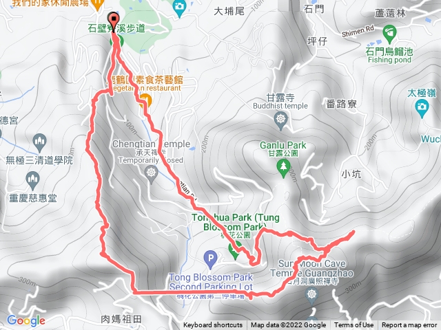 土城火焰山、天上山、賞螢步道O形