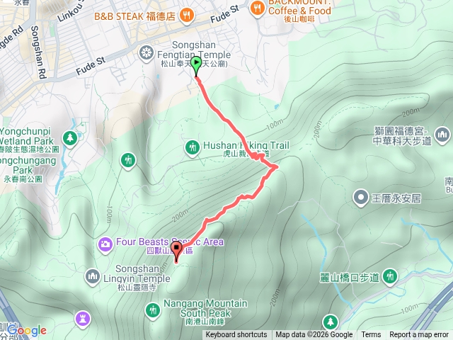 九五峰虎山步道慈惠堂登山口