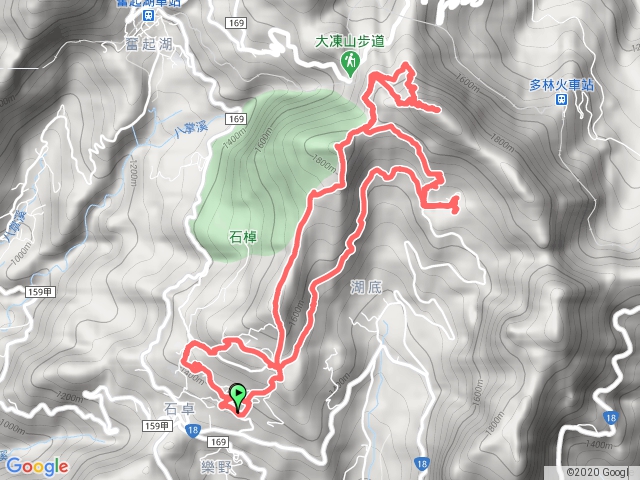 頂石槕步道群-樂野山/霹靂山/大凍山 8字型路線