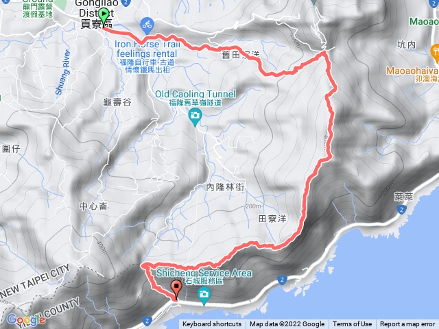 雪山尾稜，土地公廟下撤
