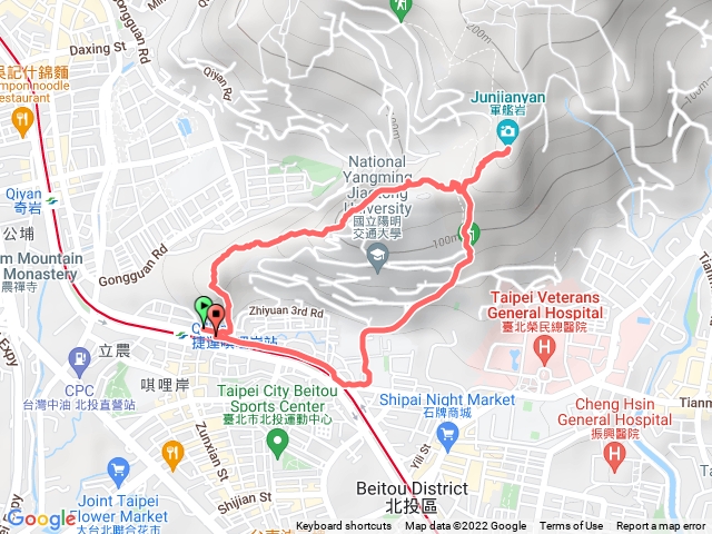 唭哩岸站上-奇岩山-軍艦岩-陽明大學-唭哩岸一圈
