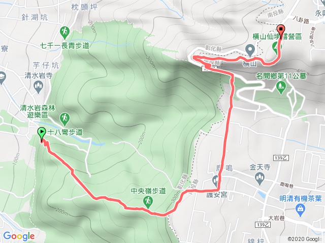 十八彎1峰到橫山步道