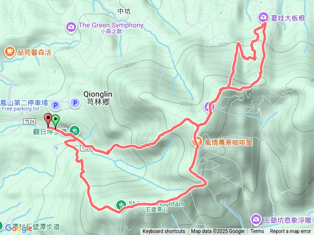 飛鳳山、中坑山、大板根