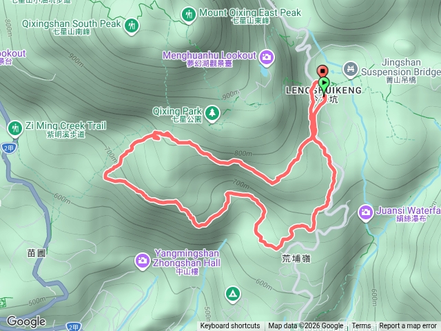 冷水坑-七星山人車分道-菁苗古道-冷苗步道-冷水坑