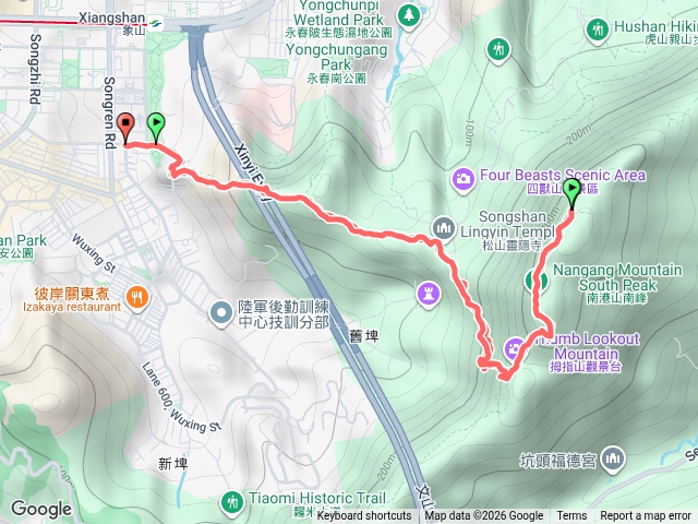 象山公園九五峰來回預覽圖