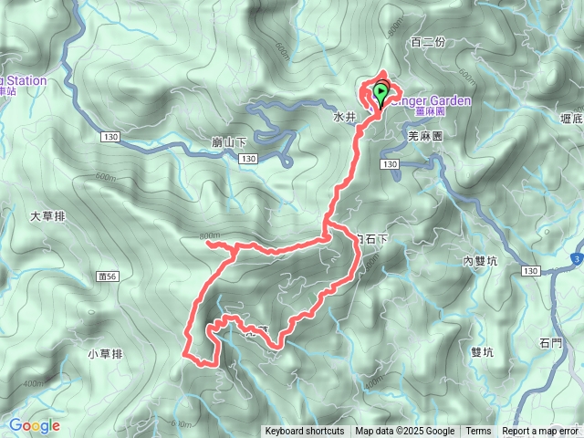 RSA-50  2025 D1025 出關古道聖關段O 走 大湖薑麻園  → 關刀山  →   苗56線登山口   →大湖薑麻園 →  觀雲樓  → 薑麻園瞭望台  → 聖衡宮預覽圖