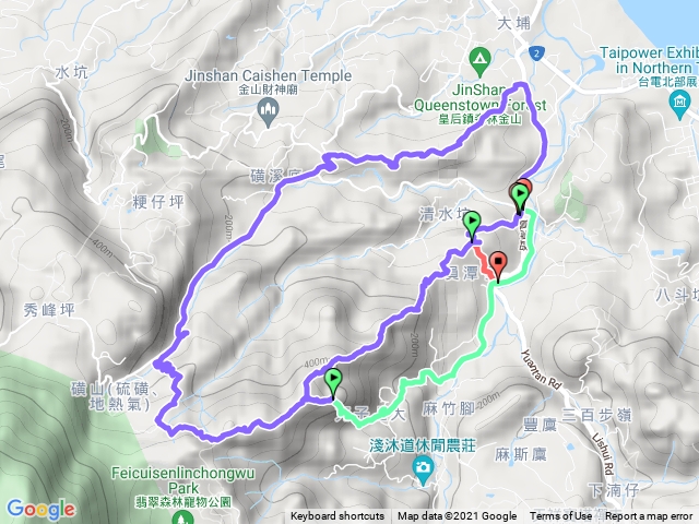 萬里磺潭社區觀海步道登赤石六山循保線路下磺山連走加投山O行