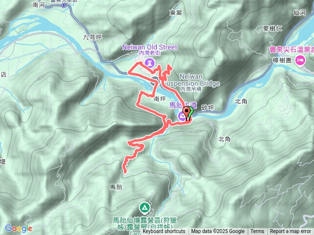 新竹-尖石_馬胎古道_南坪古道_內灣老街_內灣山（有航點說明）預覽圖