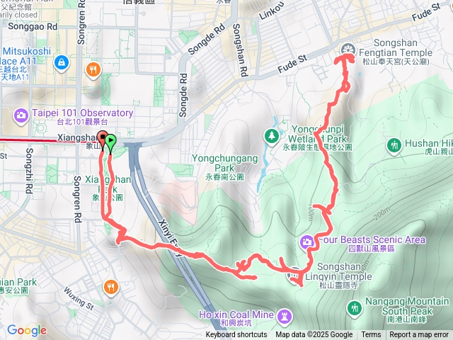 四獸山縱走預覽圖