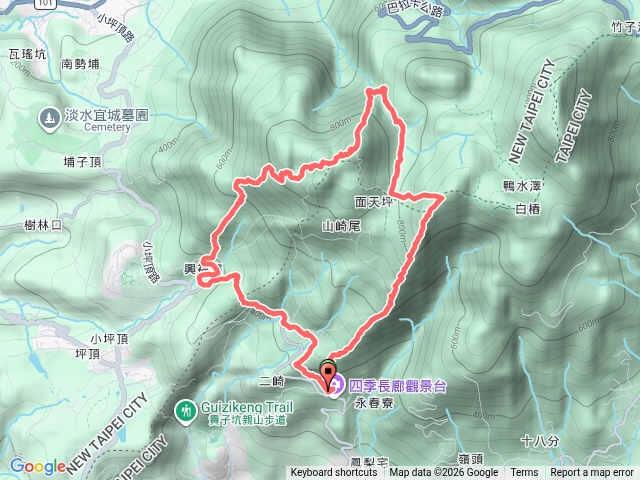 面天山，大屯西南峰
