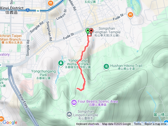 奉天宮，虎山峰，豹山峰（原路折返）