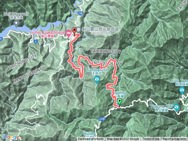 大禹嶺至黎山（中橫支線台8  109K-80K）