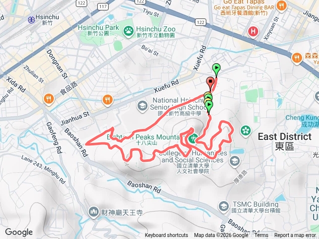 十八尖山袋鼠路線預覽圖