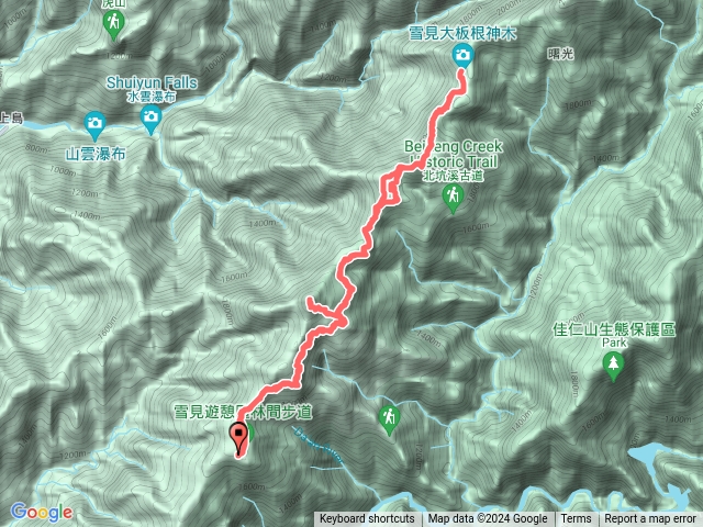 東洗水山、北坑山、雪見大板根預覽圖