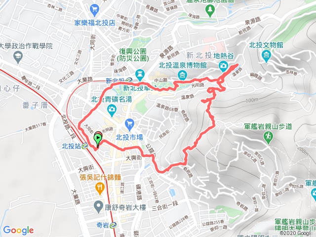 北投石窟群地熱谷環走