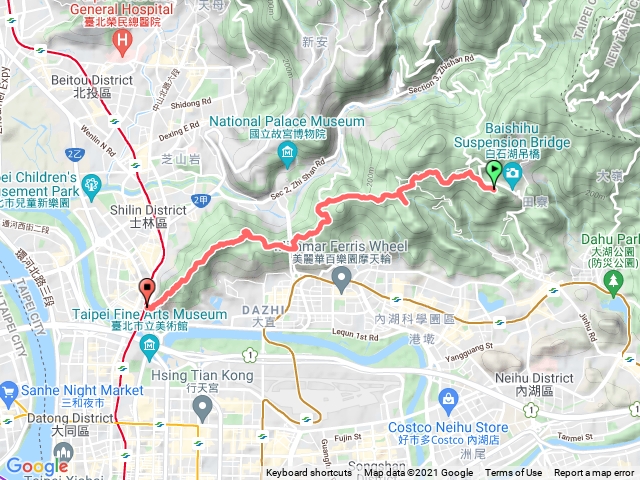 2021年臺北大縱走：尋寶任務臺北大縱走第五段：劍潭支線202112111733