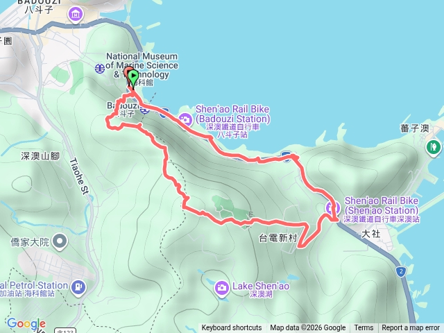 20260419瑞芳-八斗子車站-深澳山-深澳鐵道自行車站-一等水準點-八斗子車站O行