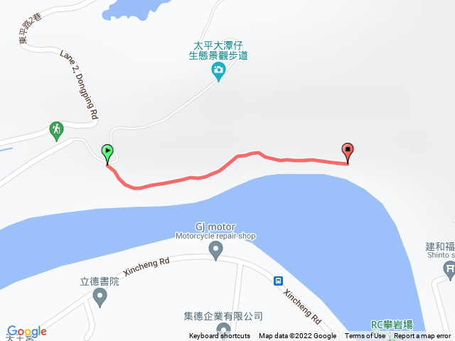三汀山河堤旁起點