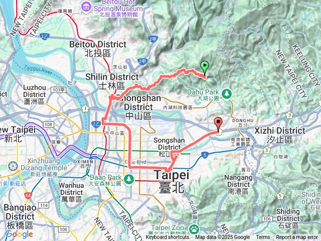 碧山巖至劍潭（台北大縱走第5段）