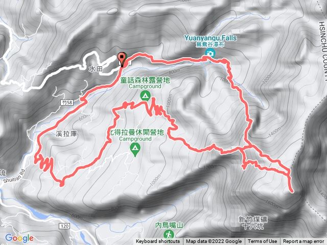 狂風嶺上內鳥嘴山出水田林道支線Ｏ型