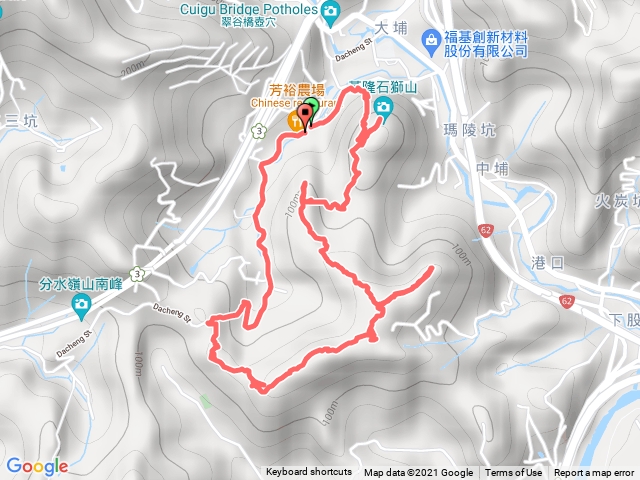 石獅山,石象山,中埔山,港口山,西勢外寮山O型