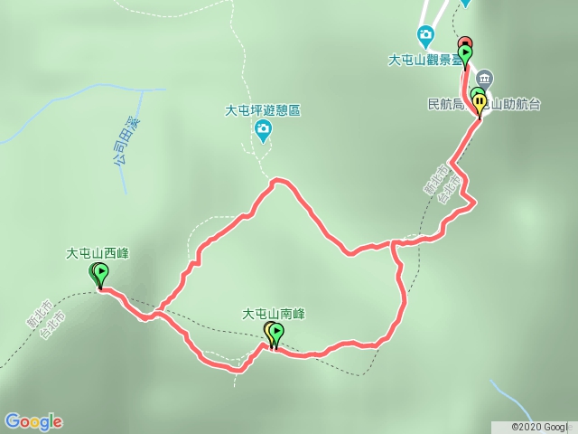 大屯山南西峰0繞