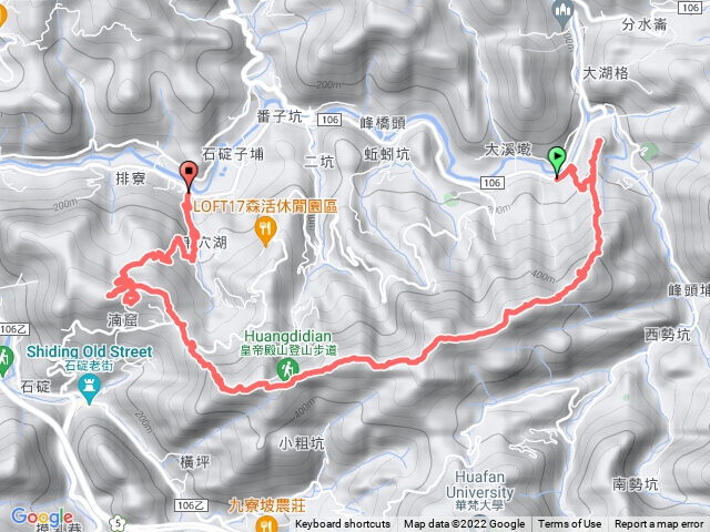 20220405 皇帝殿全稜-未竟（永定煤礦-藤寮坑山-永定坑山-鳥嘴尖-石霸尖-皇帝殿東峰-天王峰-皇帝殿西峰-串空湖山-天池-南屈庒-串穴湖站牌）