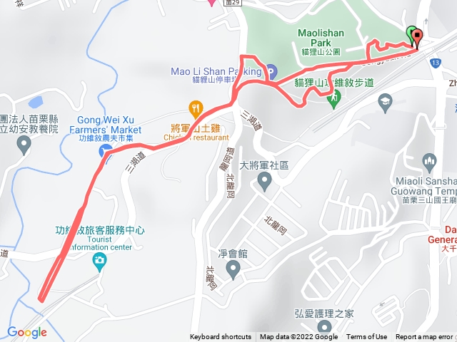 貓貍山公園、功維敘隧道