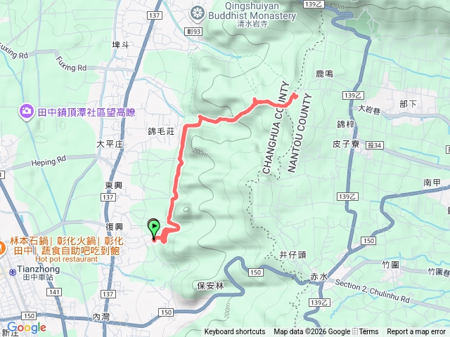 贊天宮長青步道-走水路上福樂亭-中央嶺步道-擎天崗-天福宮（泡茶）原路回