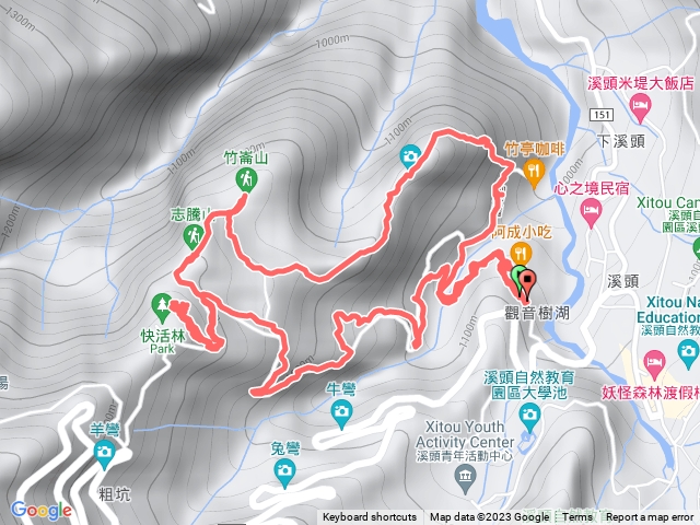 溪頭山、快活林環線