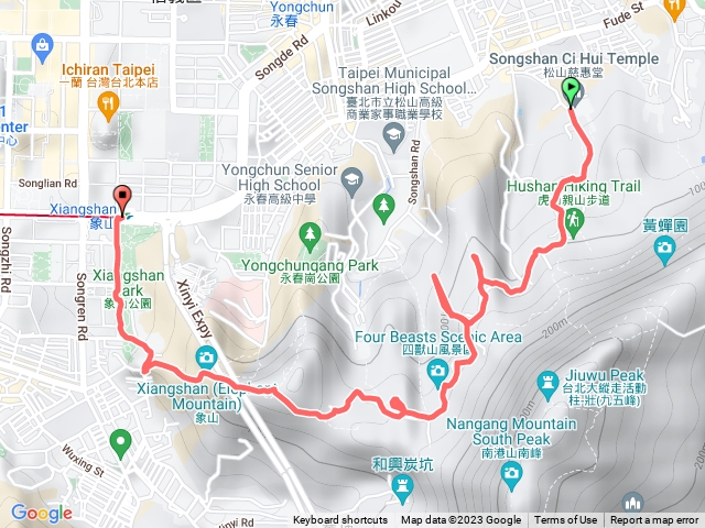 四獸山步道（虎山溪步道出發