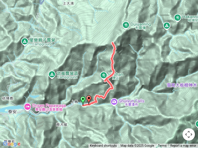 虎山到2054峰來回