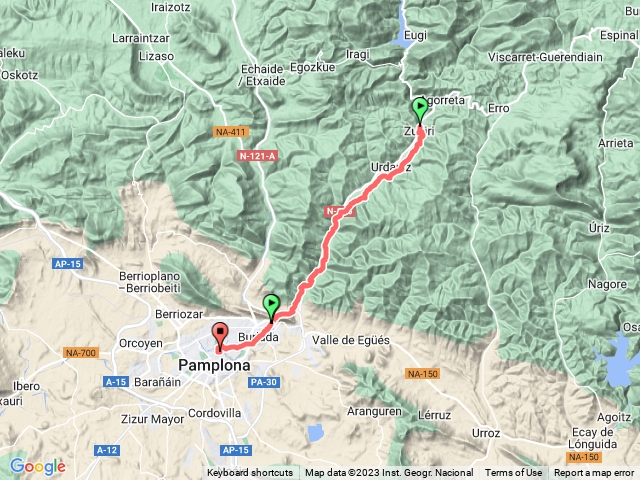 Zubiri to Pamplona 