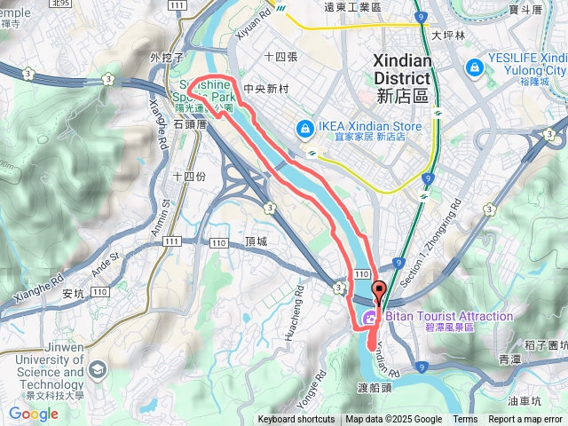 20251204 碧潭新店溪水岸環狀慢行 (碧潭吊橋至陽光橋)