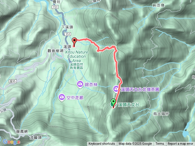 天文台北嶺溪頭停車場