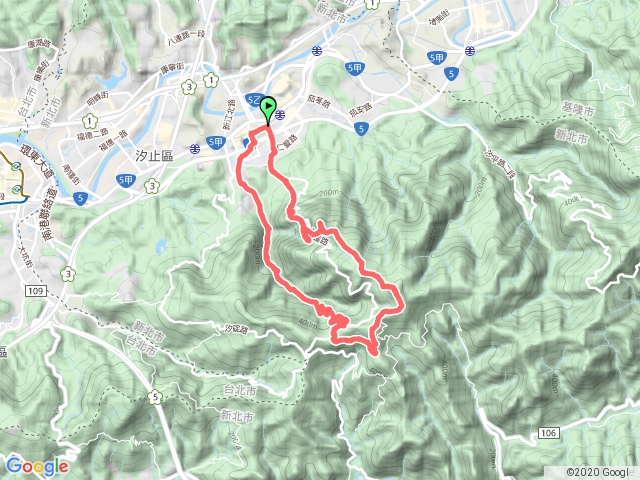 汐止大尖山四分尾山紙寮山勤進路水源路環行
