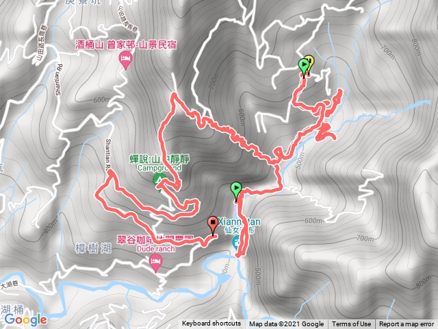 仙女溪至、暗影山南稜、東南稜