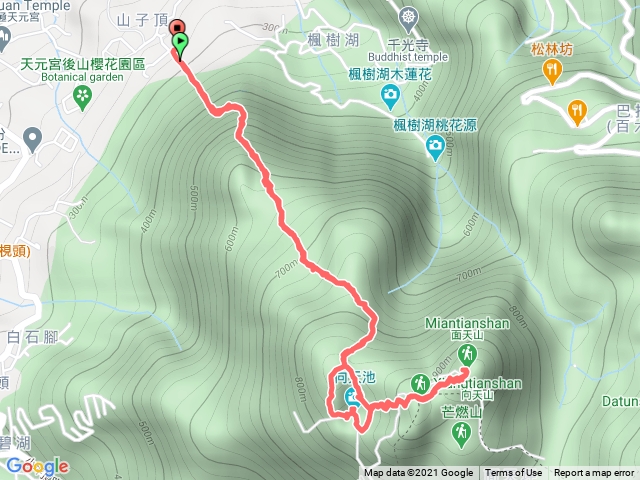 山仔頂步道上向天面天山