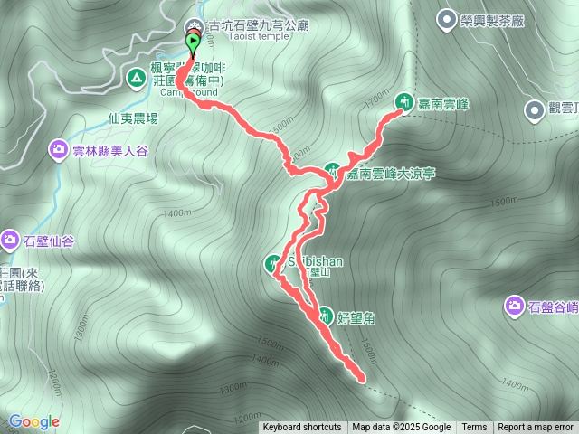 石壁山嘉南雲峰步道預覽圖