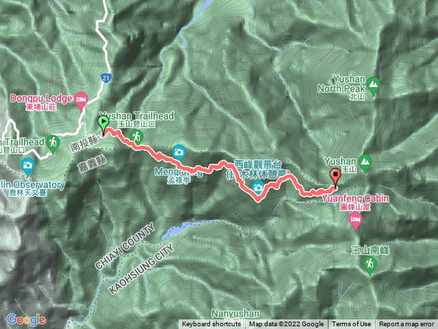 Allen 玉山登山口到排雲
