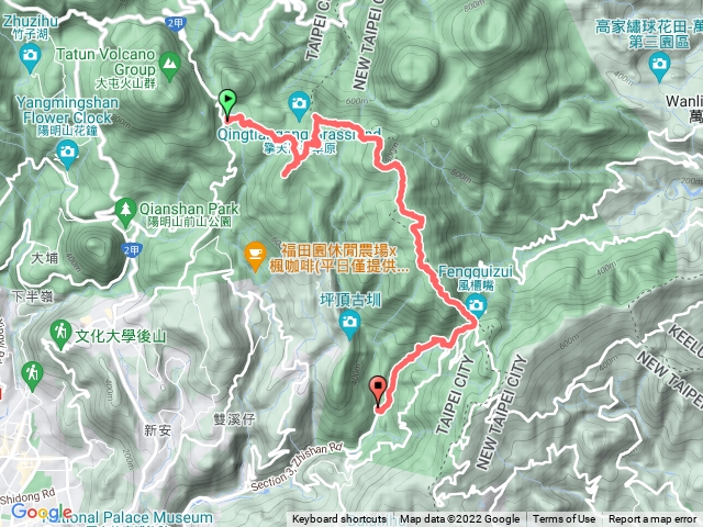 20221106陽明山縱走-東段部分-冷水坑進~風櫃嘴出