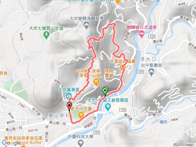 大坑十號接光西巷回九號停車場