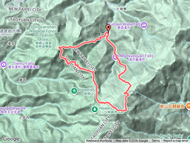 東眼山、拉卡山、（夢幻路線）北插天山、滿月圓山預覽圖