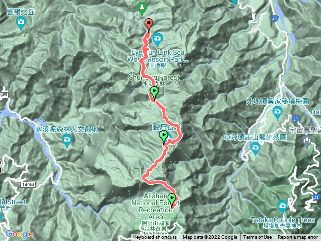 新阿溪縱走(阿里山-仁亭登山口)