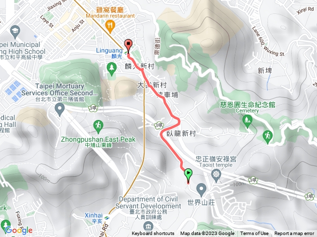 世界山莊到麟光捷運站