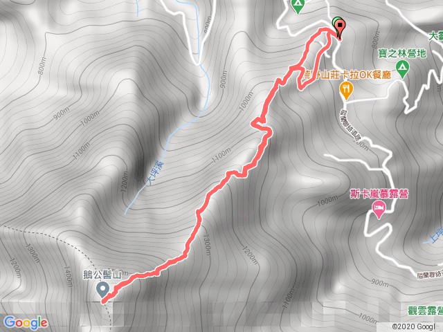 鵝公髻山第一登山口上下