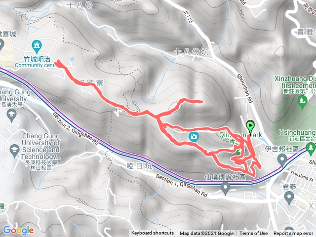 新莊青年公園，牡丹心山，牛角坡，樟腦寮步道