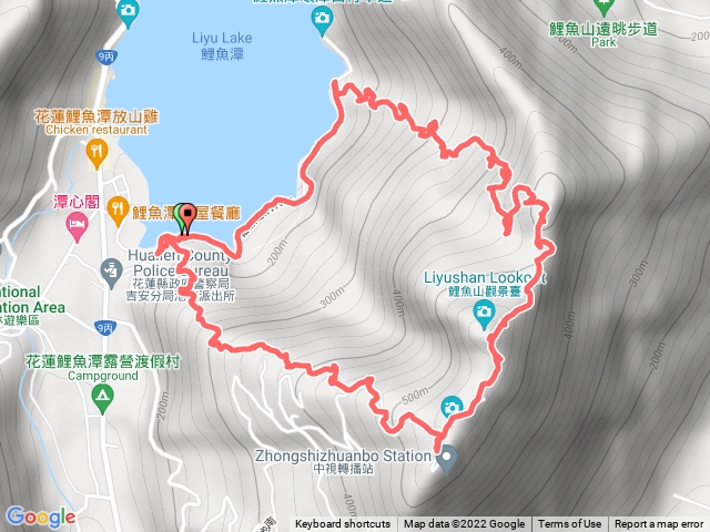 登山步道-轉播站-三角點-遠眺步道-健身步道-環湖步道O型